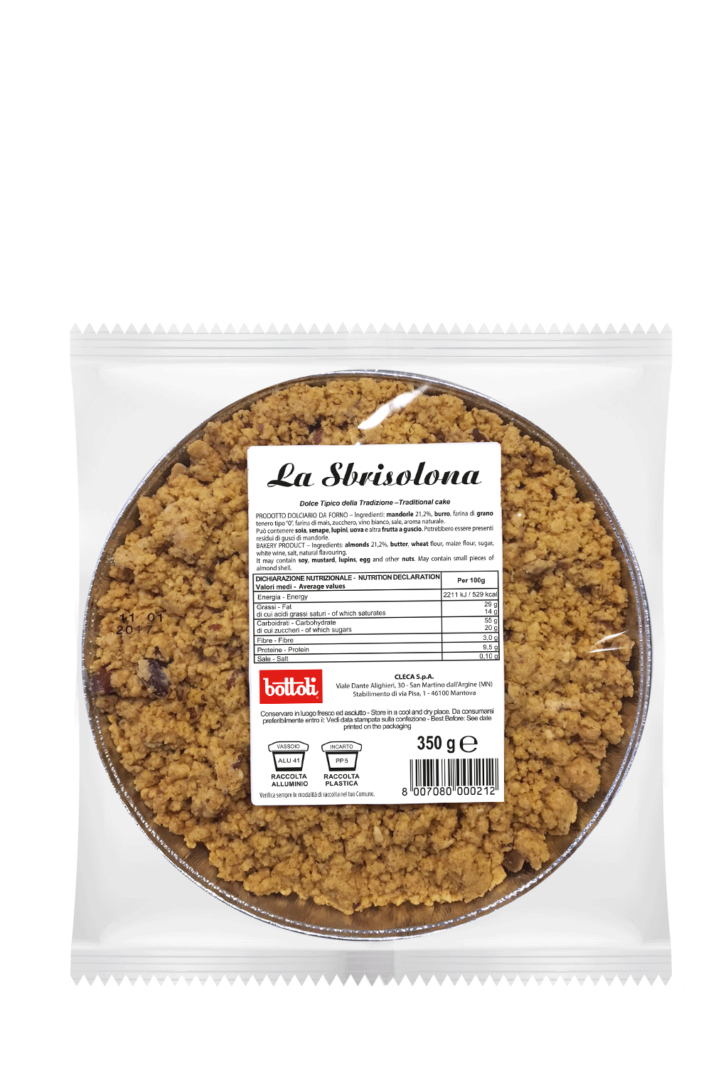 Torta Sbrisolona busta 350g