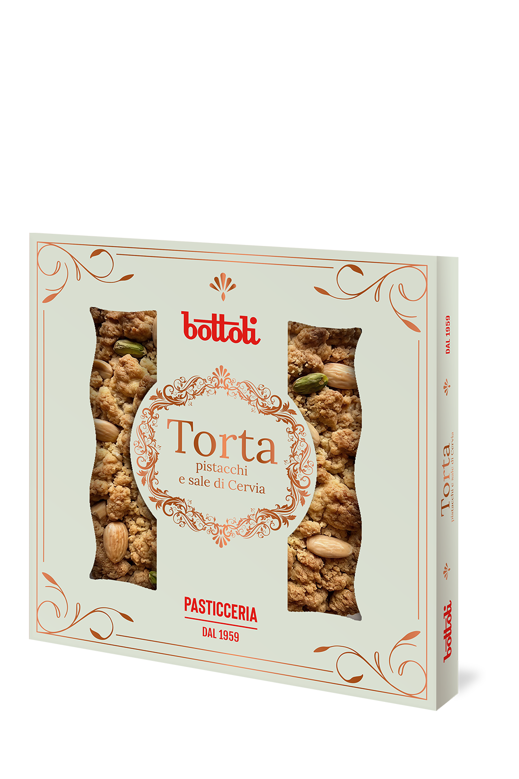 Pistachio crumble tart with Cervia sea salt 300g