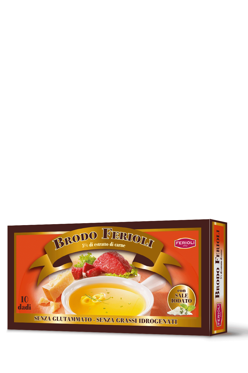 Brodo E.C.5% senza glutammato e senza grassi idrogenati 10 cubi 110g